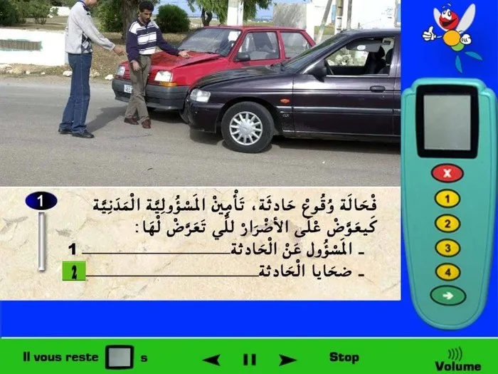 أثناء وقوع حادث، فإن تأمين المسؤولية المدنية يُعوِّض على الأضرار التي وقعت للشّخص الغير المسؤول على الحادثة الطّرقية أي ضحايا الحادث وليس المسؤول عن الحادث.